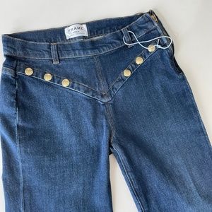 Frame Le High Straight Stud Embellished Jeans 26